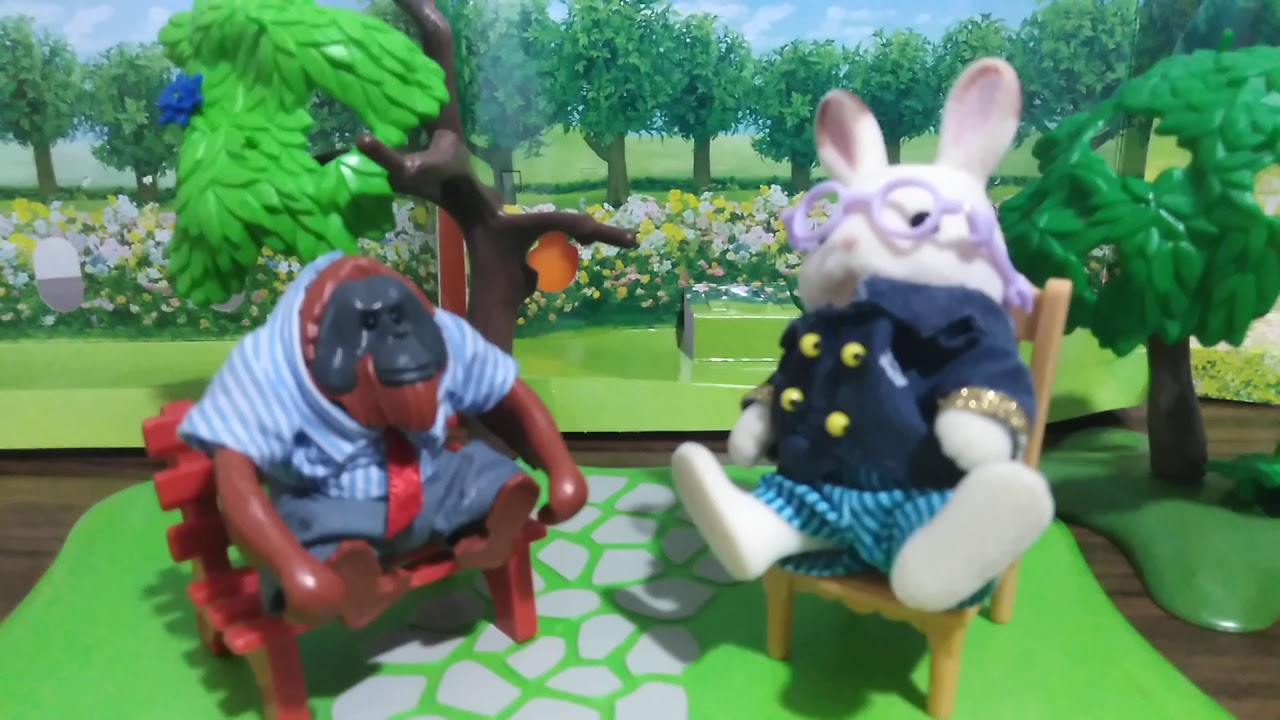 Sylvanian famílies. Una estona al parc amb l'avi conill i l'alcalde Joan. de Estones fantàstiques amb ninos