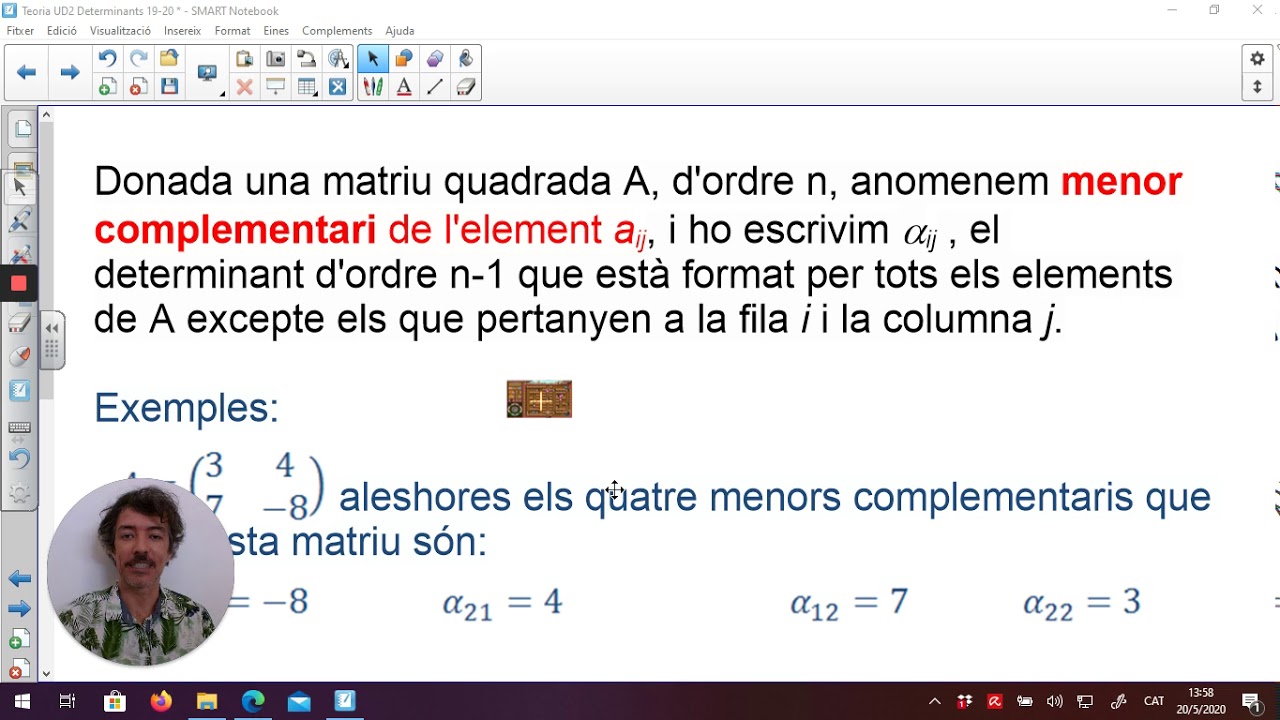 Menors, Adjunts i Matriu Inversa. de Germán Gil Gonell