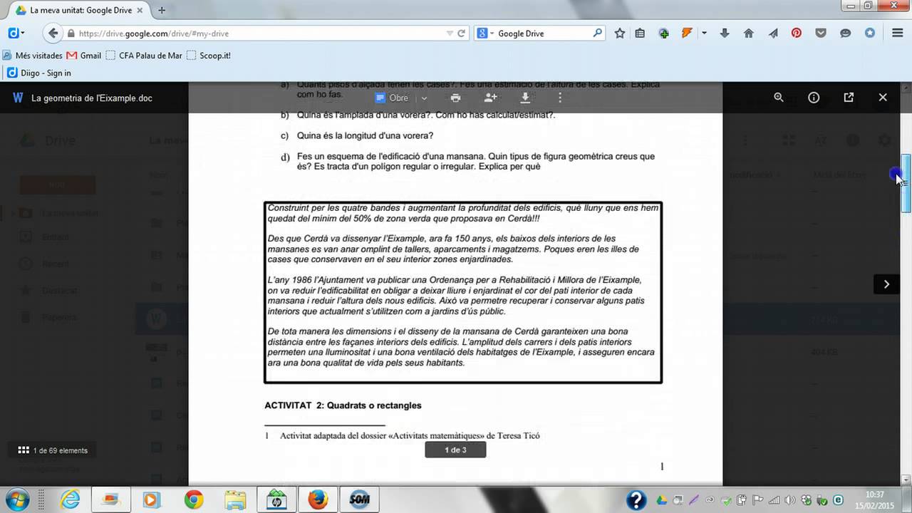 Gestió de fitxers en línia mitjançant el Google Drive de Joan Padrós Rodríguez