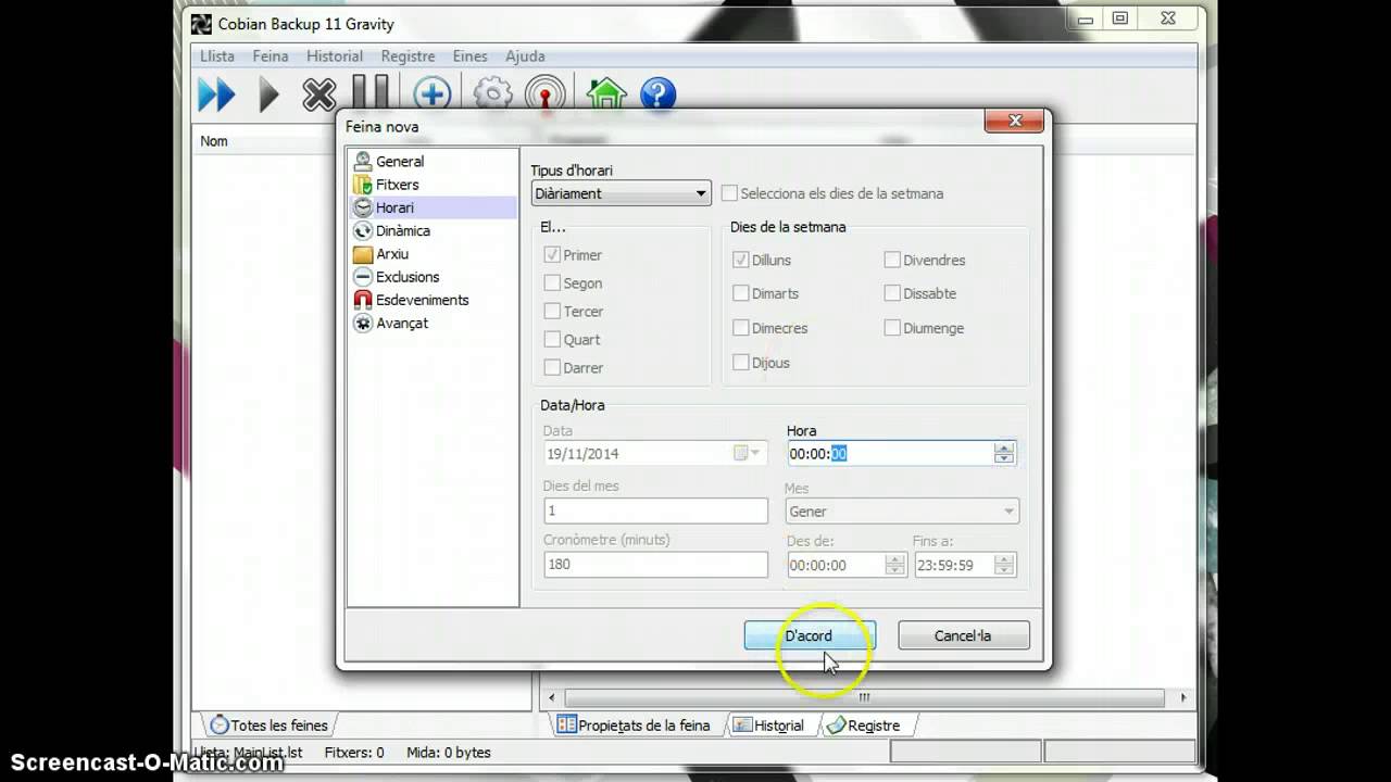 Creació de backups amb el Cobian Backup de Joan Padrós Rodríguez