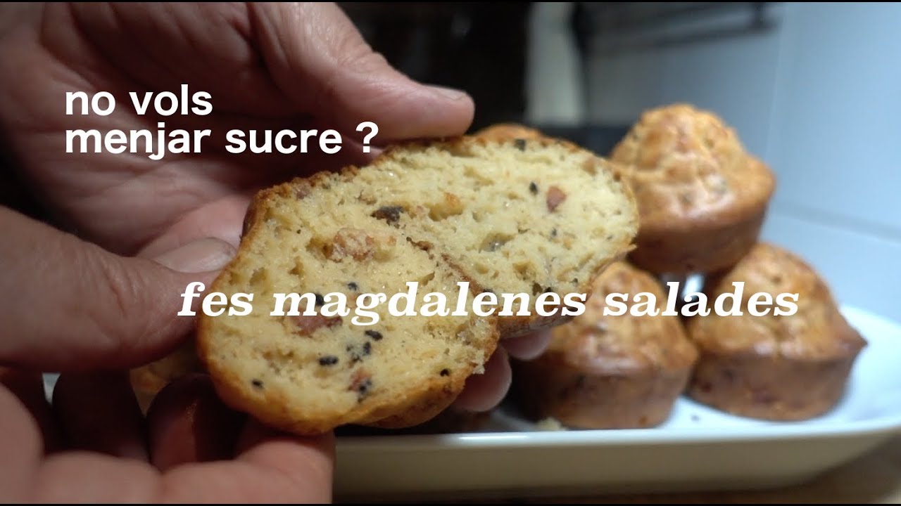 Magdalenes salades de beicon i foramatge de El cuiner mut