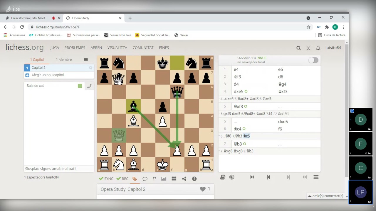 Partida comentada Morphy vs Duc Brunswick i Comte Isouard de Escacs Tordera