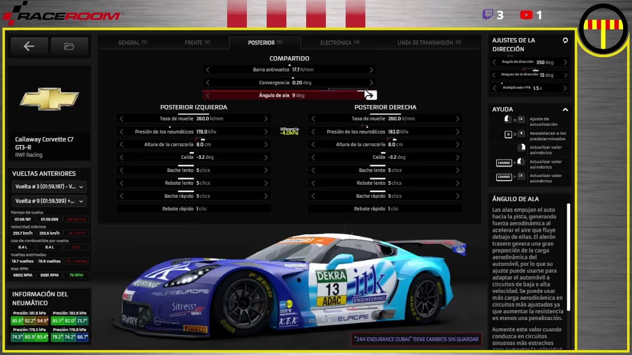 Entrenant les curses de la setmana a RaceRoom de A tot Drap Simulador
