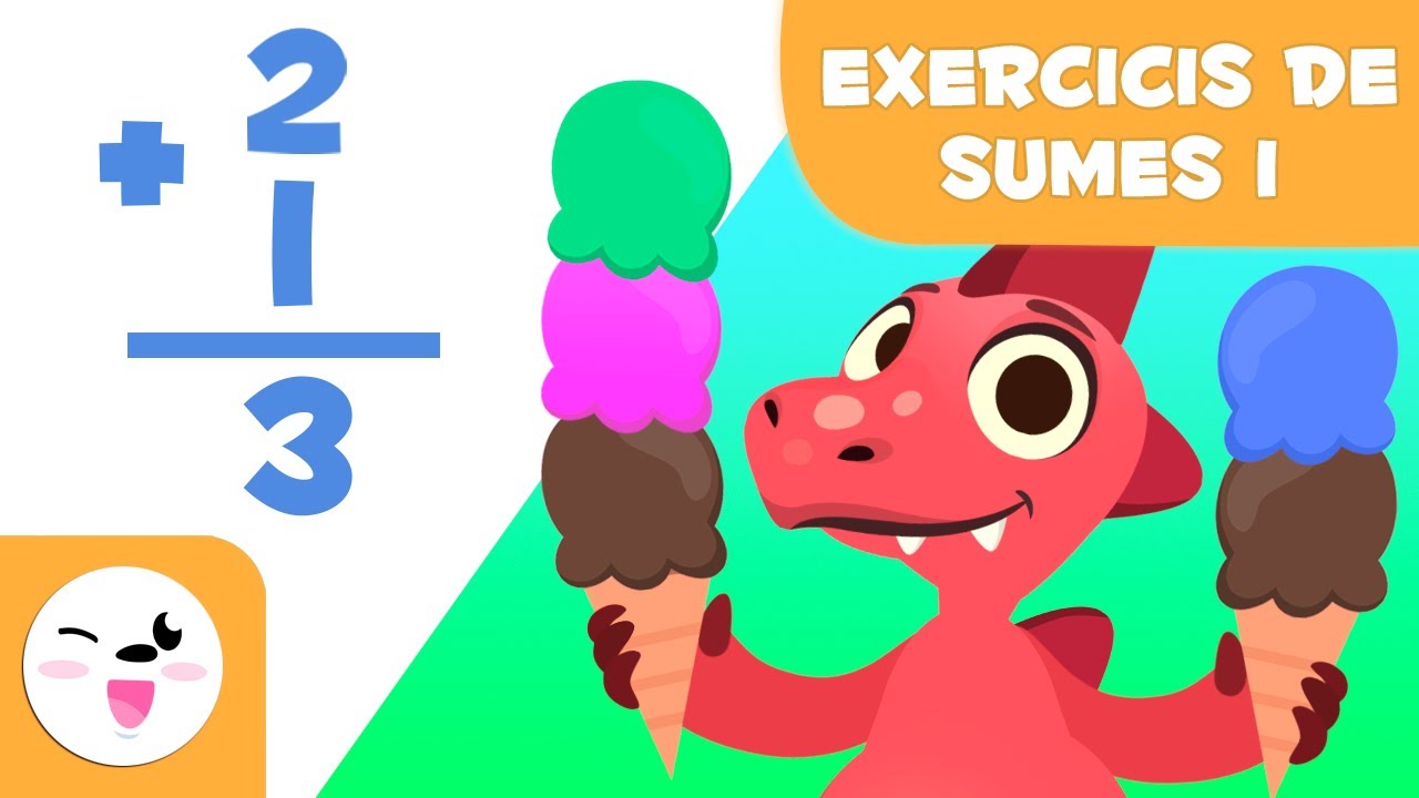 Exercicis de SUMES per a nens - Aprèn a sumar amb en Dino - Matemàtiques per a nens en català de Smile and Learn - Català