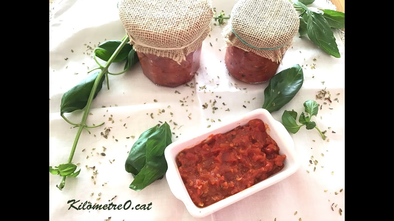 Salsa de tomàquets de Blanes per tot l'any / Receptes de cuina de Kilometre0