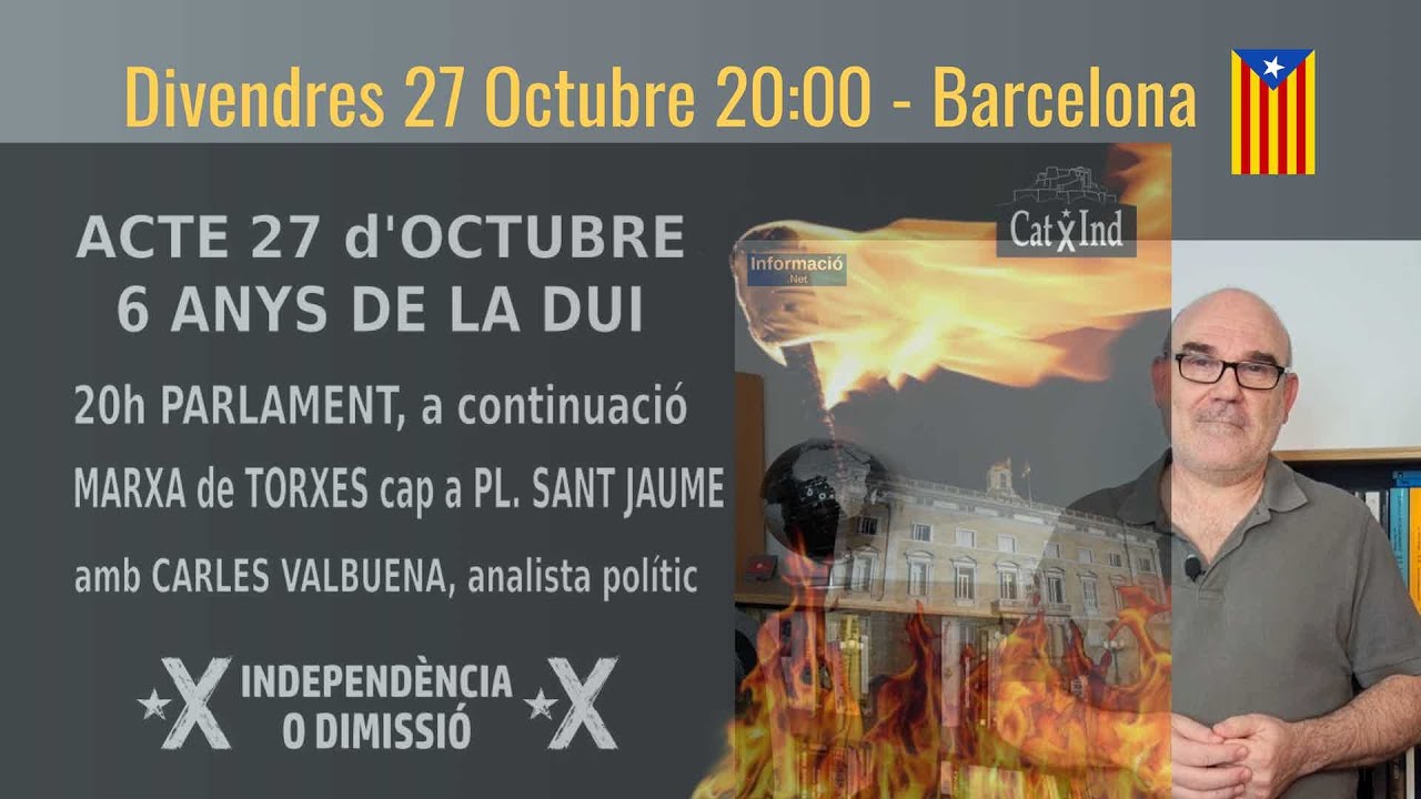 Acte Commemoratiu pels Fets del 27 Octubre de 2017 - Barcelona, Plaça Sant Jaume de NetInformacio