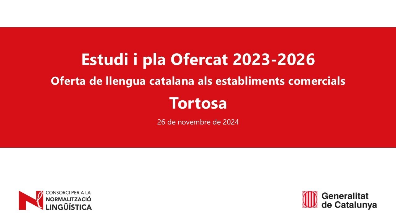 Presentació de l'Ofercat 2023-2026 a Tortosa de Llengua catalana