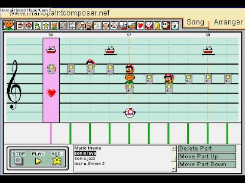 Mario Paint Composer - Mario theme song de PotdePlom