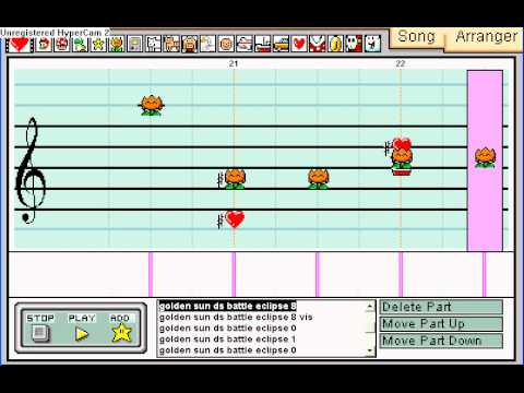 Mario Paint Composer - Golden Sun Dark Dawn "Battle theme Eclipse" de Marxally