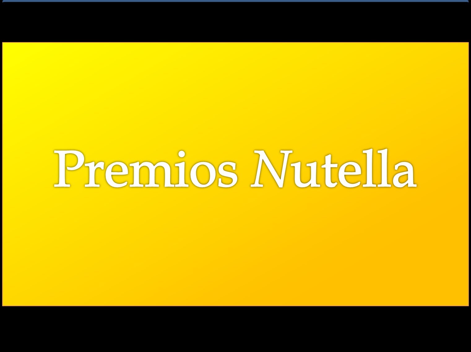 Vídeo promocional Premios Nutella 2013 de Its_Subiii