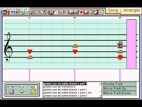 Mario Paint Composer - Golden Sun Dark Dawn battle medley de GamingCatala