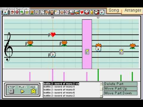 Mario Paint Composer - Sword of Mana: Courage and pride from the heart (battle 2) de Xavalma
