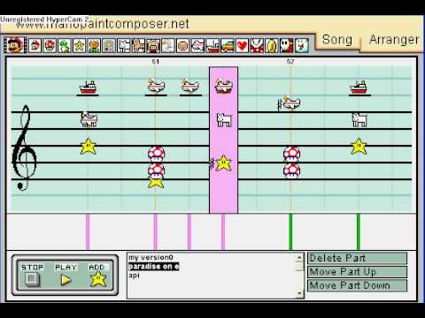 Mario Paint Composer: paradise on e -api- de baxterr 29