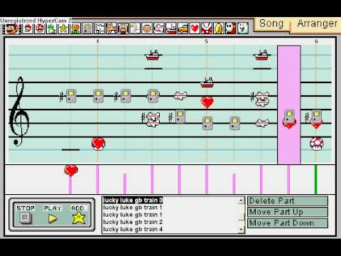 Mario Paint Composer - Lucky luke train de Xavalma