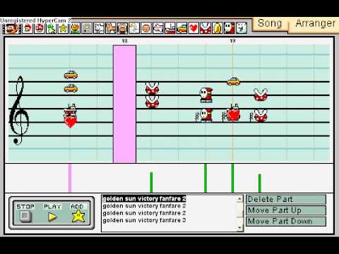 Mario Paint Composer - Golden Sun "Victory Fanfare" de Senseller