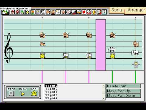 Mario Paint Composer- FFVII battle theme (piano) de El traster d'en David