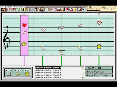 Mario Paint Composer- Pokemon trainer theme (piano) de Xavalma