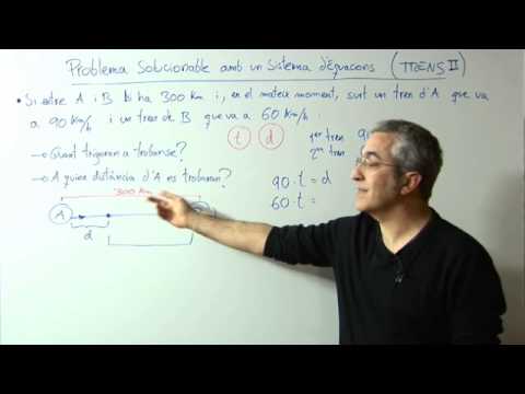 Resolució de problema amb un sistema d'equacions ( Trens II ) de Xavi Mates