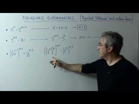 Equacions Exponencials (Igualant potències de la mateixa base) - I - de Arandur
