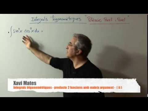 Integrals trigonomètriques - producte de 2 funcions amb mateix argument - ( II ) de alertajocs