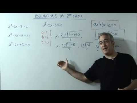 Equacions de 2on grau: possibles resultats. de Xavi Mates