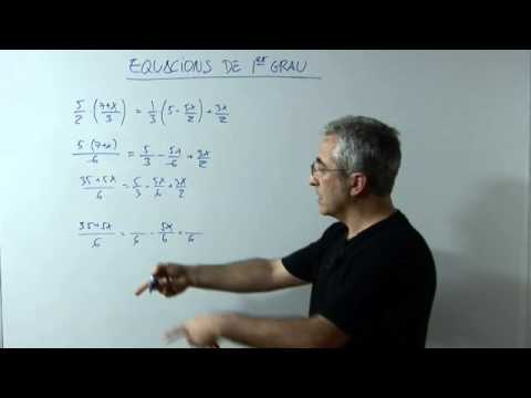 Equació de 1er grau amb fraccions i parèntesis ( IV ) de CatalunyaPSN