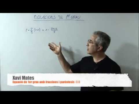 Equació de 1er grau amb fraccions i parèntesis ( I ) de La pissarra
