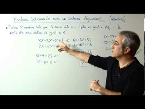 Resolució de problemes amb un sistema d'equacions ( Nombres I ) de TecCatalà