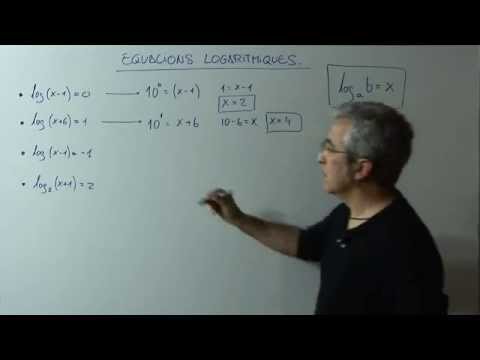 Equacions logarítmiques (aplicant la definició de logaritme) de Xavi Mates