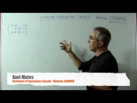Sistema d'Equacions Lineals - Mètode de Cramer de Xavalma