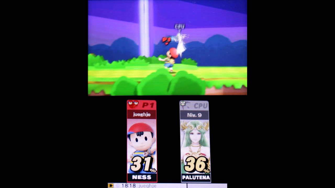 Super Smash Bros. 3DS Ness vs Palutena (humiliation to me from a CPU included... ~_~) de Xavi Mates