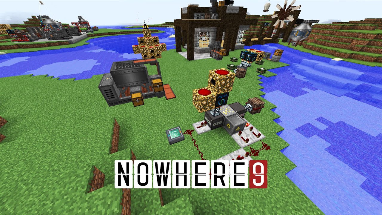 Quarry amb lens of the miner, a per platinum! - Nowhere Ep. 9 (Minecraft modpack) de ObsidianaMinecraft