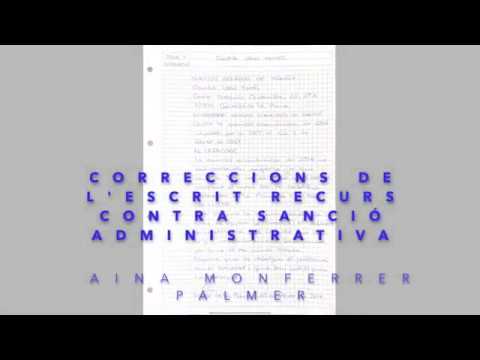 Comentari de cinc escrits del tipus recurs contra sanció administrativa de Aina Monferrer