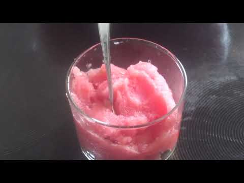 Sorbet de síndria - watermelon ice cream - sorbete de sandía - Monsieur Cuisine Connect de El cuiner mut