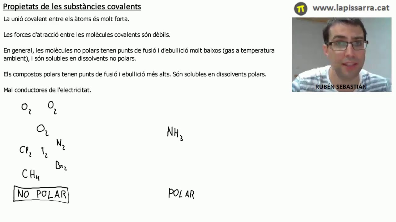 Propietats de les molècules covalents de La pissarra