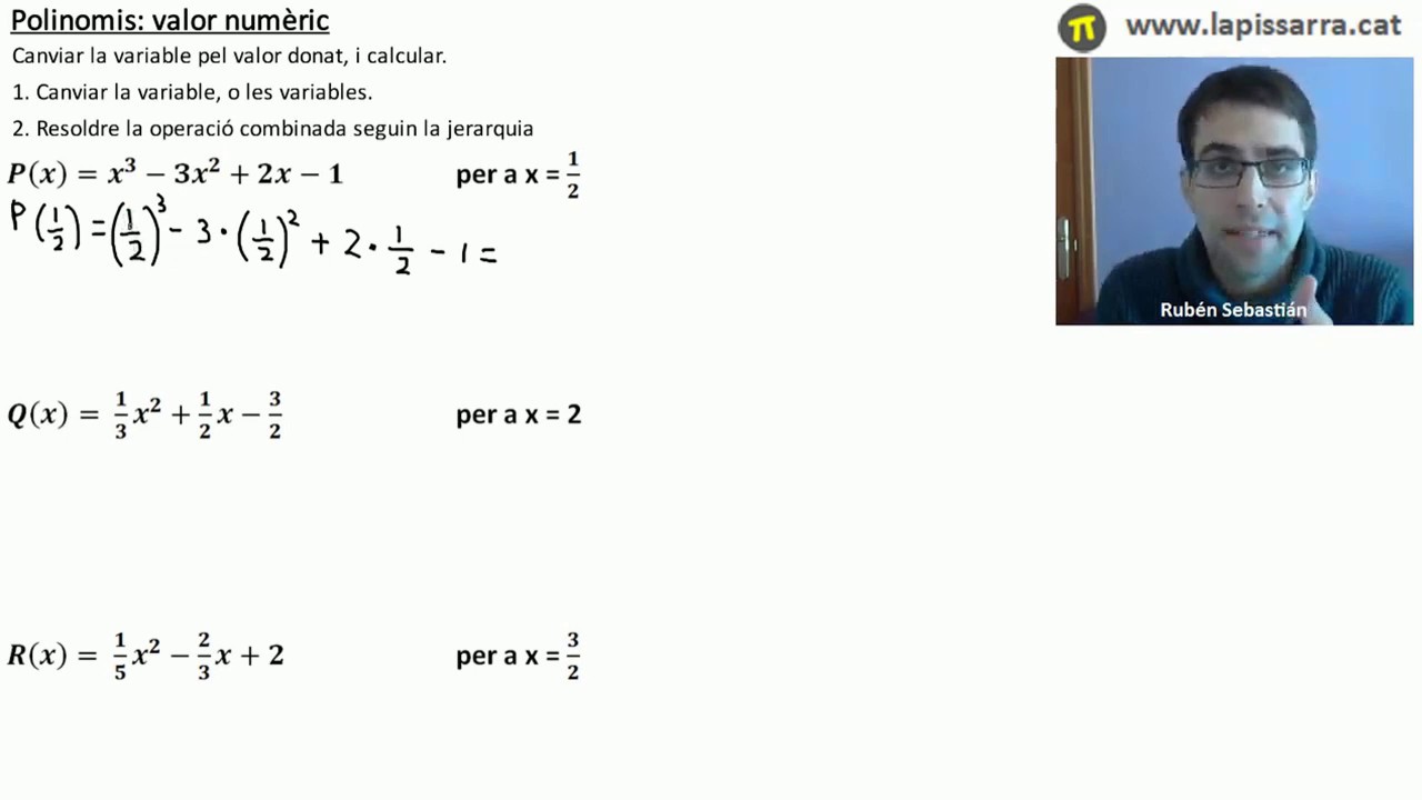 Valor numèric de polinomis amb fraccions de PrinnyGarriga