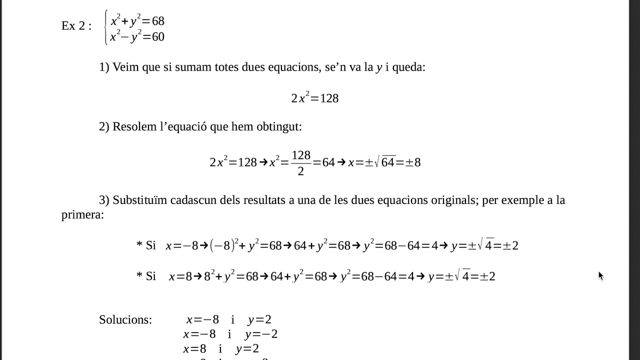 Sistemes d'equacions no-lineals de Jaume Lladó Jaume