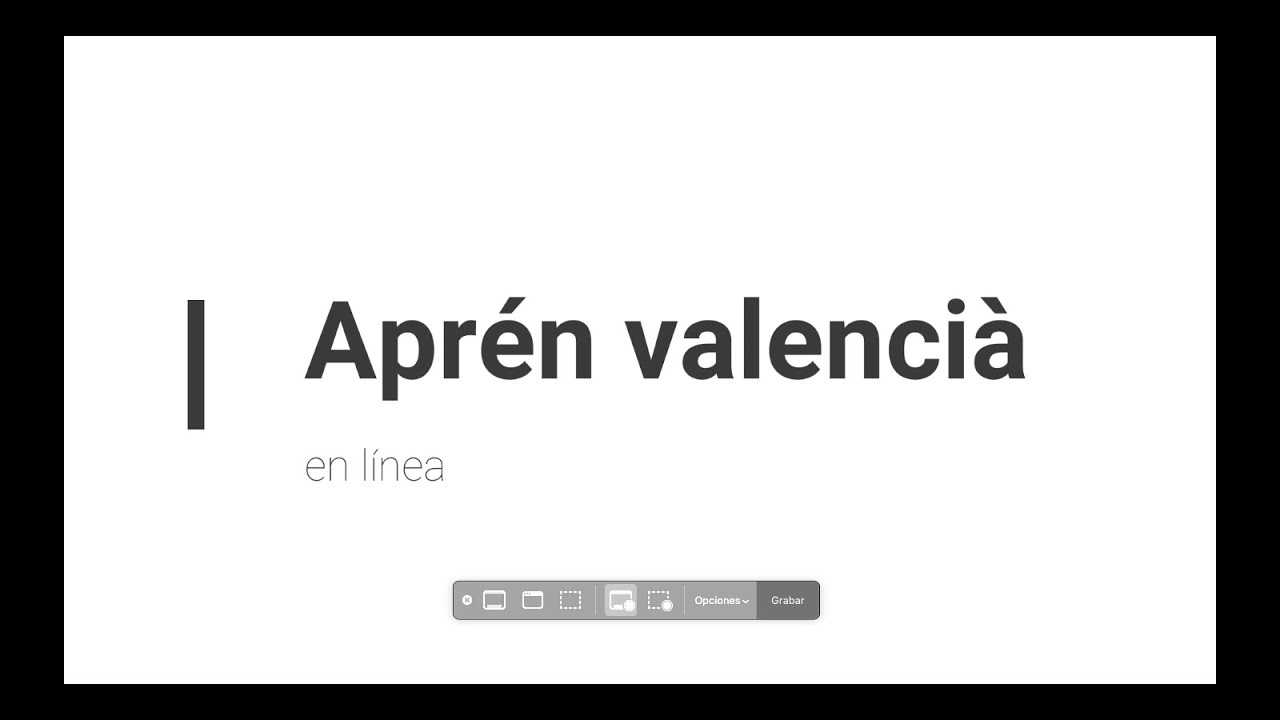 Presentació canal de YouTube "Aprén valencià en línia" de Aprén valencià en línia