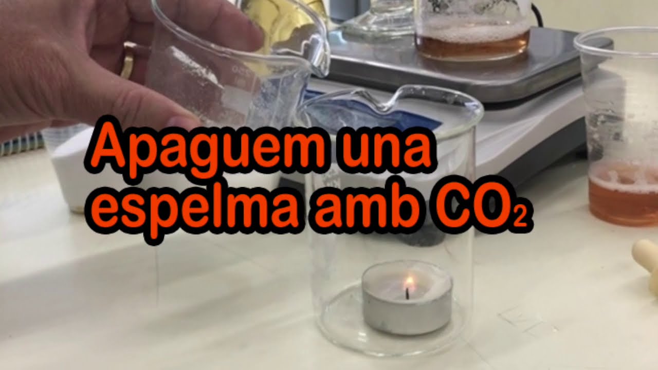 Apagar una espelma amb CO2 de profefaro