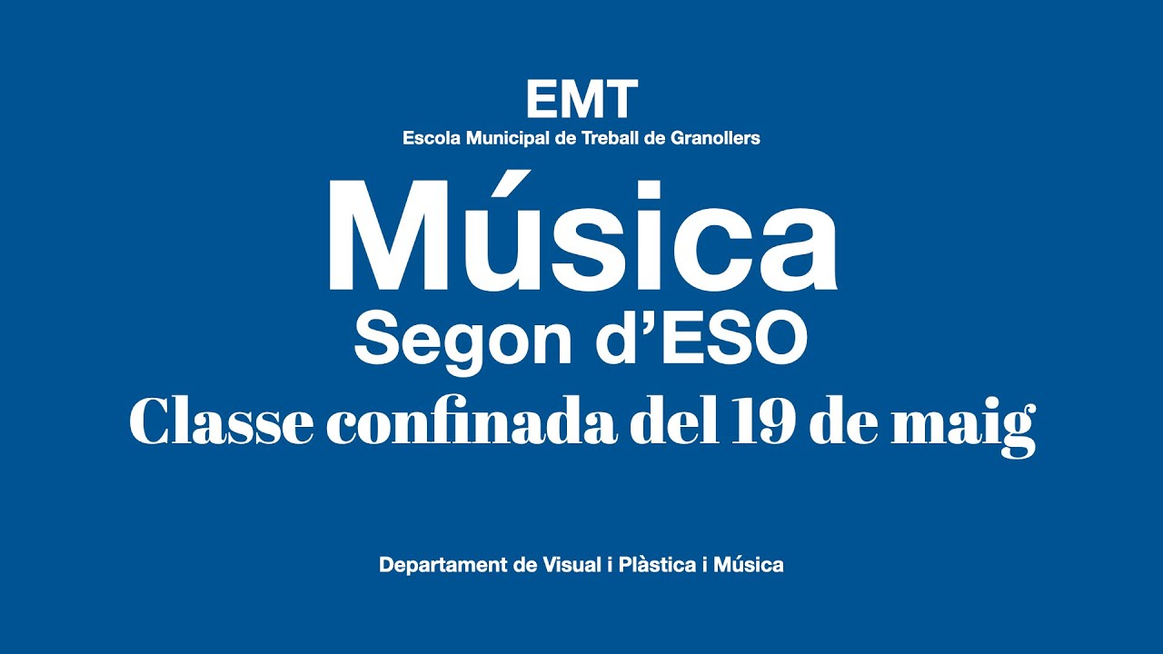 Segon d'ESO Classe confinada de música del 19 de maig de Francesc Pascua