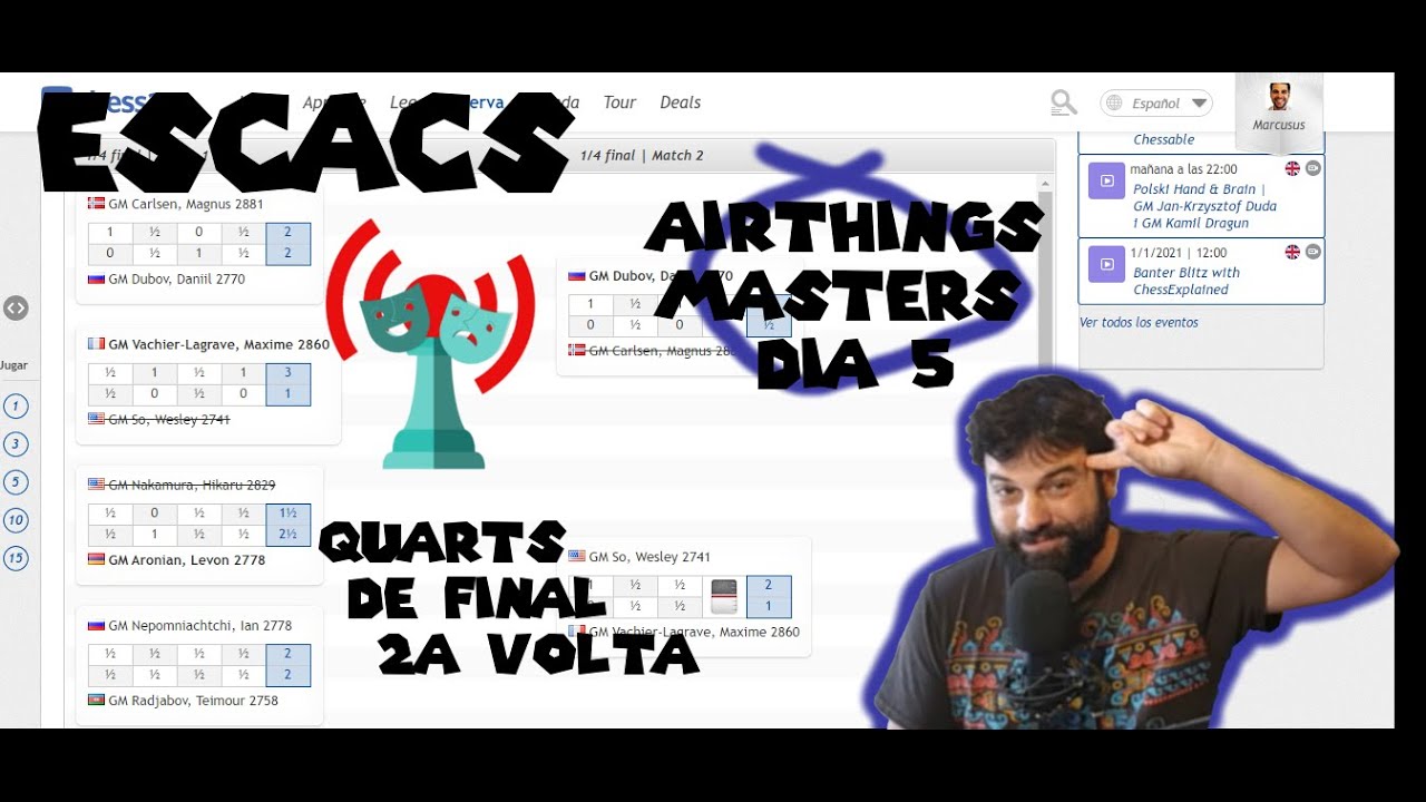 🏆 Desenllaç QUARTS de FINAL! ♟ ESCACS 🚀 Airthings Masters ♘ Resum de LópezForn