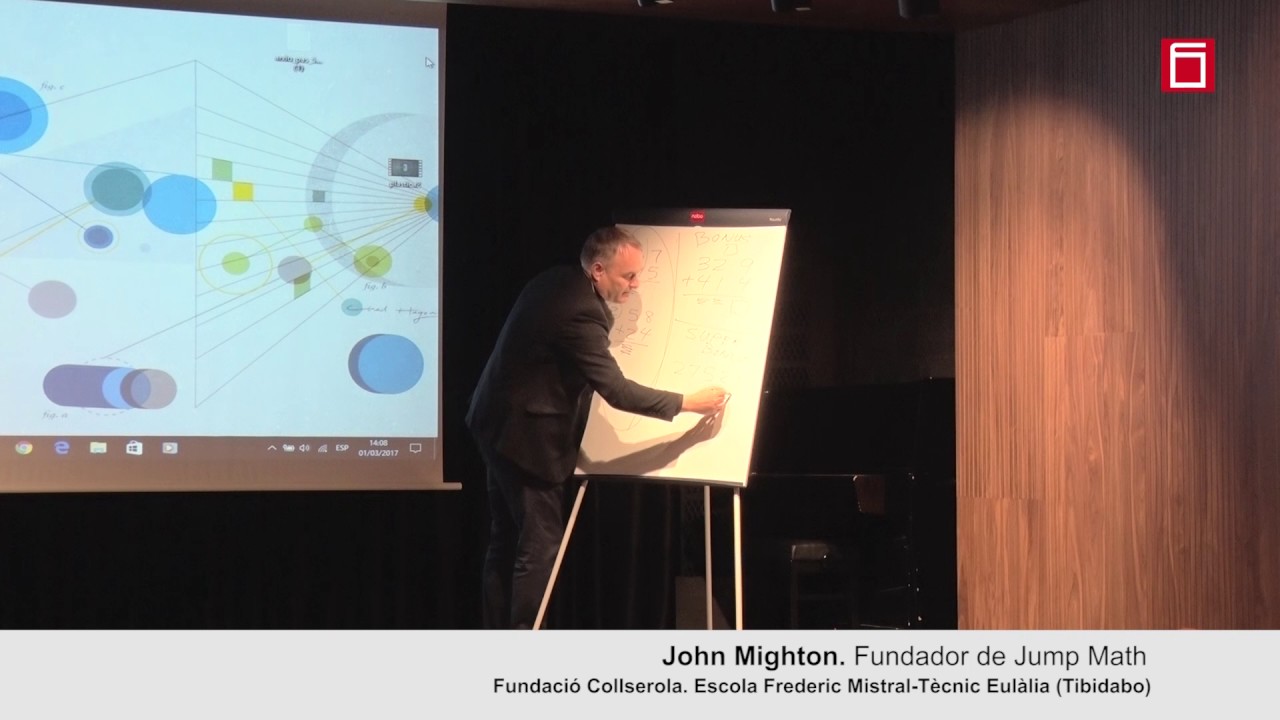John Mighton, fundador de Jump Math, visita l'escola de Fundació Collserola