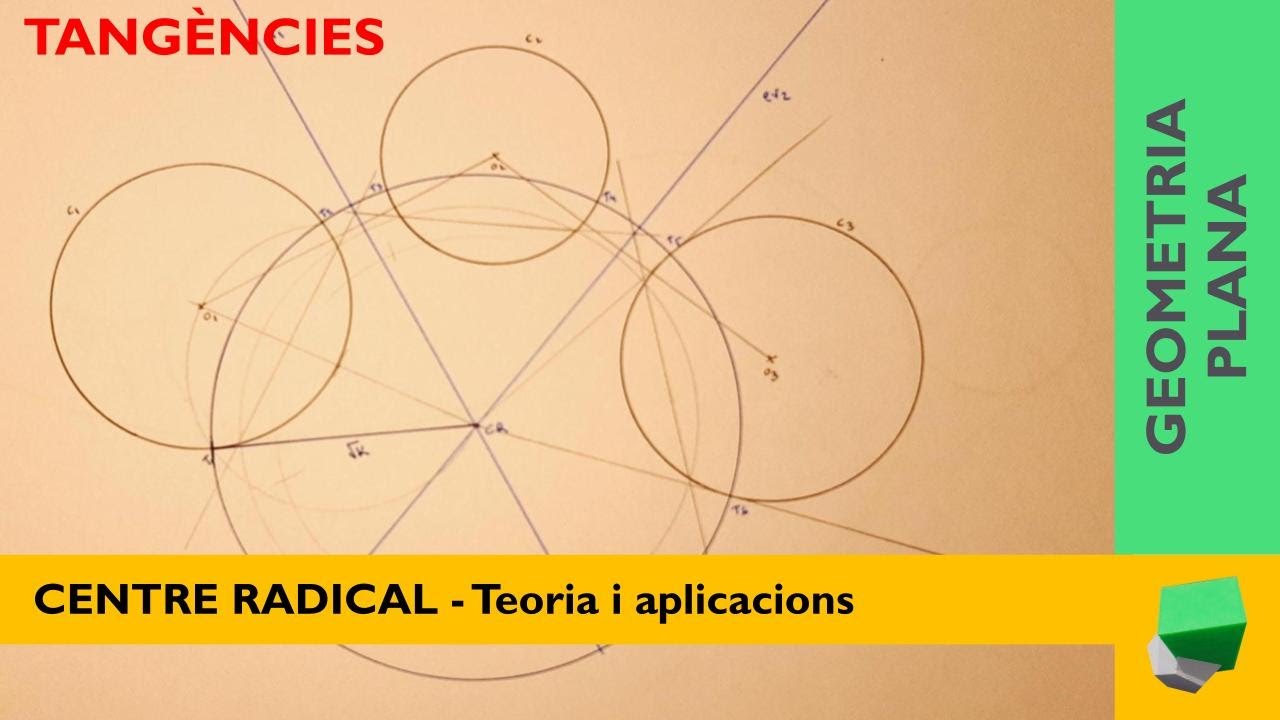 CENTRE RADICAL - Concepte base per resolució tangències per potència - Geometria Plana de Josep Dibuix Tècnic IDC