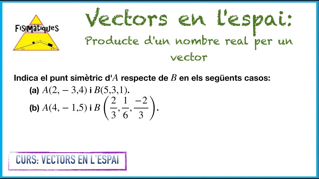 4.7. CURS VECTORS EN L'ESPAI. Producte d'un nombre real per un vector (Exercici 7) de Fisimatiques