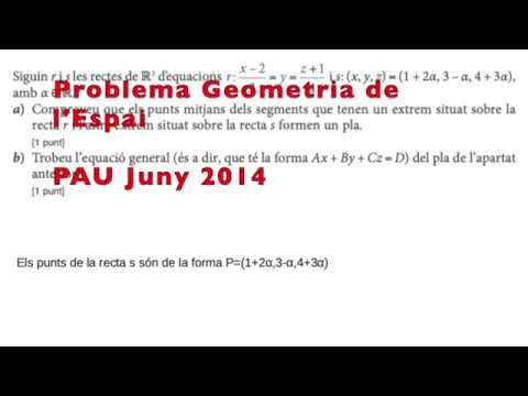 Problema PAU geometria 2014 de Antoni Bancells