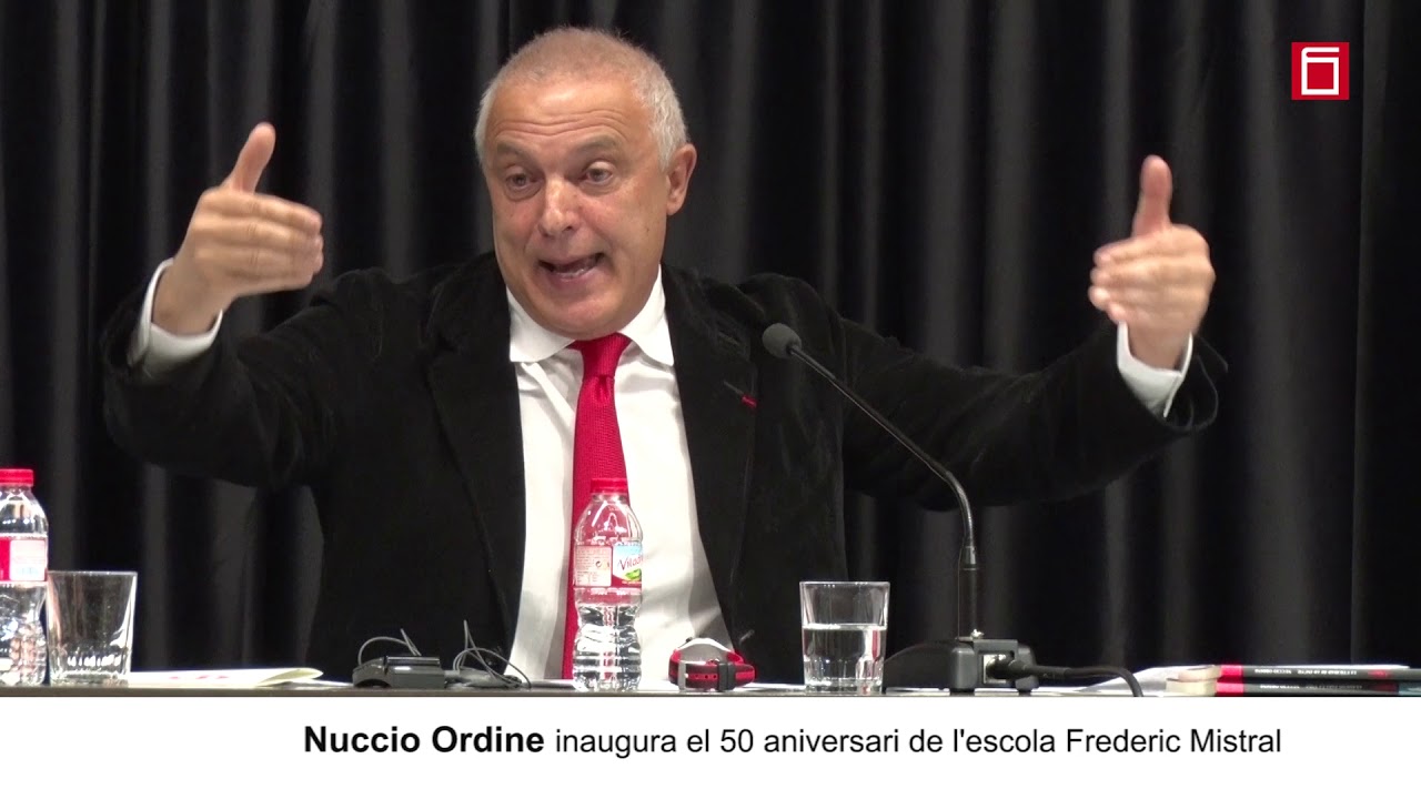 Conferència Nuccio Ordine - Inauguració 50è aniversari Escola Frederica Mistral-Tècnic Eulàlia de Fundació Collserola