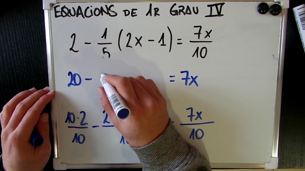 Equacions de Primer Grau IV - Matemàtiques 3r d'ESO - IES Eugeni d'Ors (Vilafranca del Penedès) de Santi Migliorelli Falcone