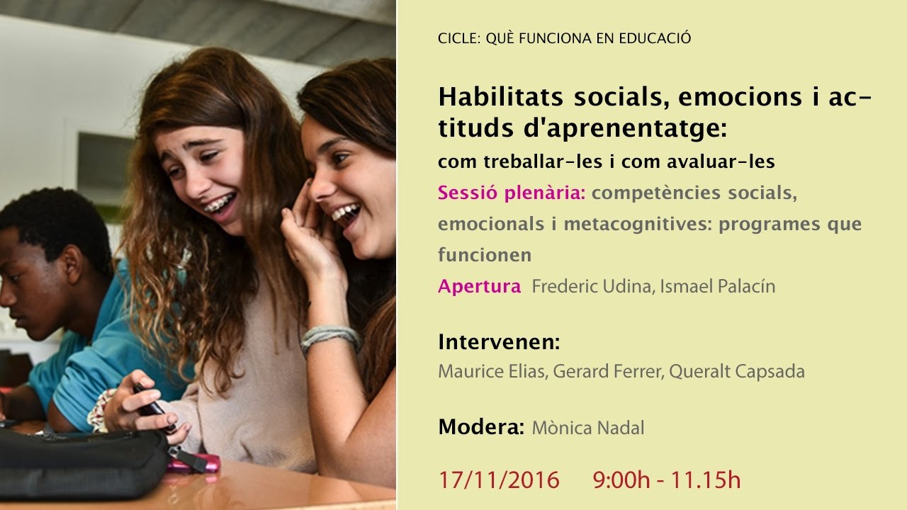 Sessió plenària | Habilitats socials, emocions i actituds d'aprenentatge de Fundació Bofill