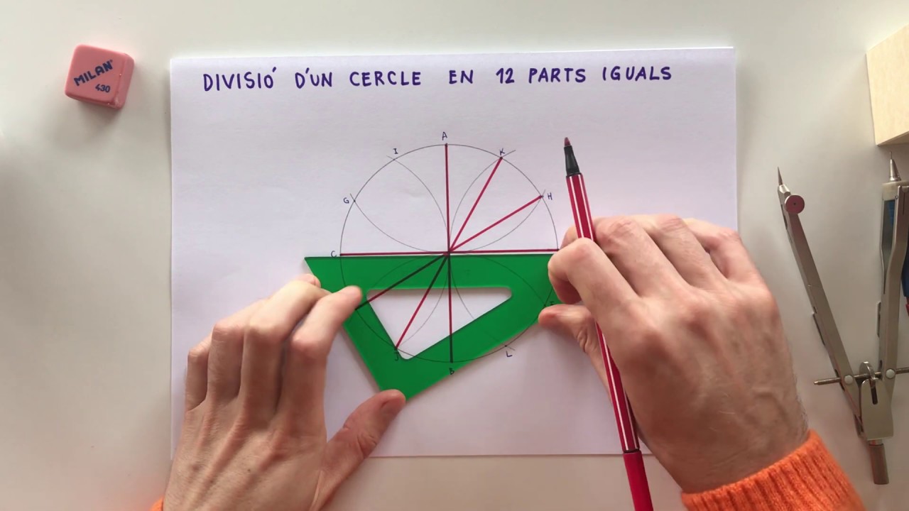 Divisió d'un cercle en 12 parts iguals de Manuel Rivas Zaballos