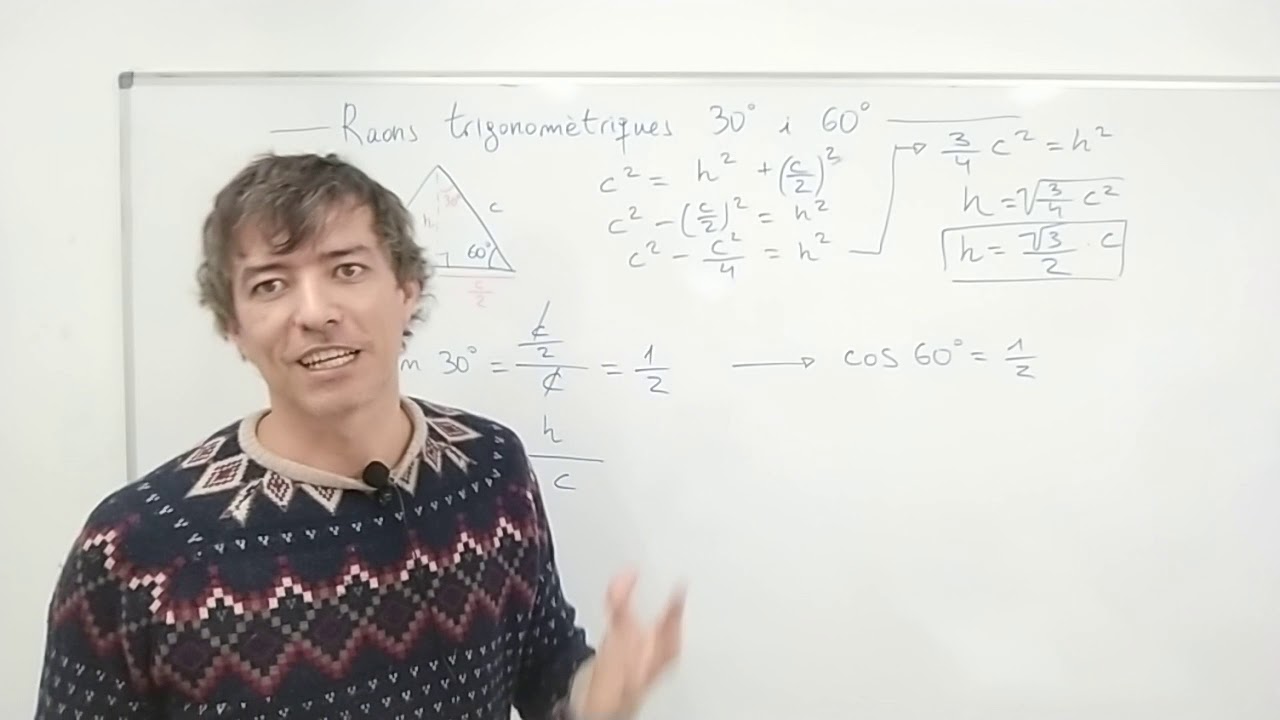 V2. UD-5. Trigonometria. Raons trigonomètriques de 30° i 60° de Germán Gil Gonell